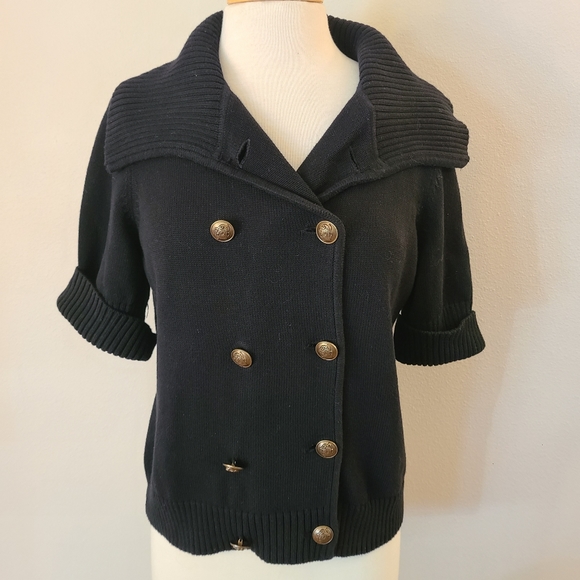 Lauren Ralph Lauren Sweaters - Lauren Ralph Lauren Equestrian Double Breasted Black Sweater